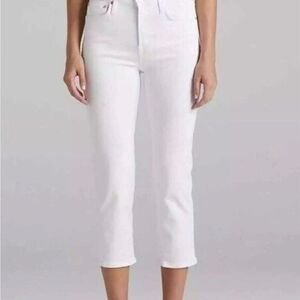 NWT EDWIN Women’s Bree Mid Rise Crop Straight Leg Ivory Jeans - Size 24